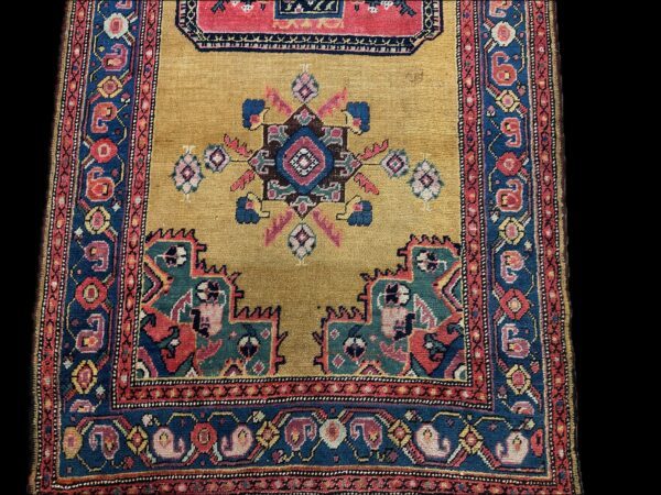 ANTIQUE CAUCASIAN KARABAGH RUNNER 3'6X14'11 - Image 2