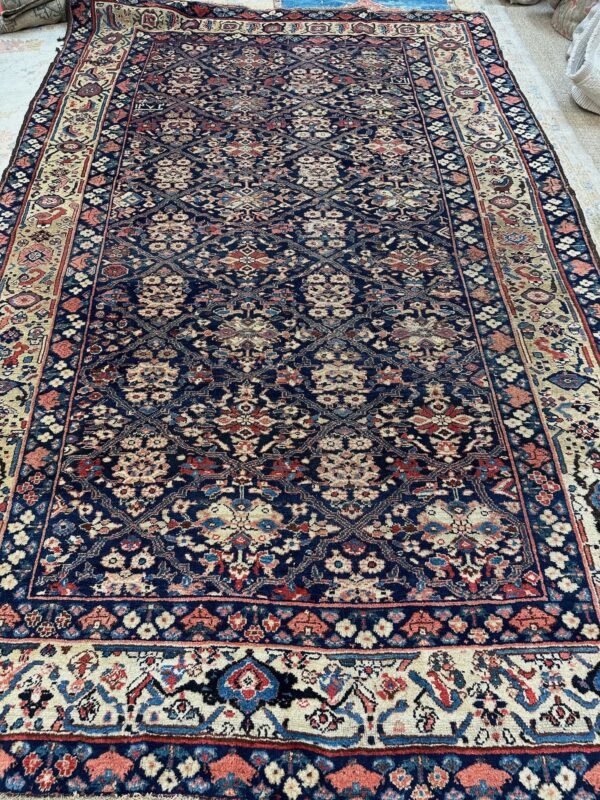 MID 19TH CENTURY PERSIAN CARPET 6'11X10'9 DATED 1856