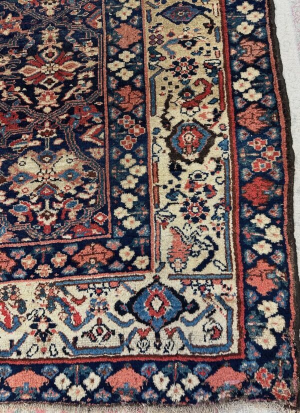 MID 19TH CENTURY PERSIAN CARPET 6'11X10'9 DATED 1856 - Image 3