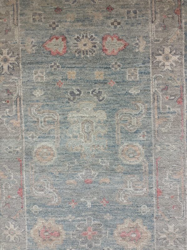 2'10x9'9 ALL WOOL LIGHT BLUE RUNNER - Image 2