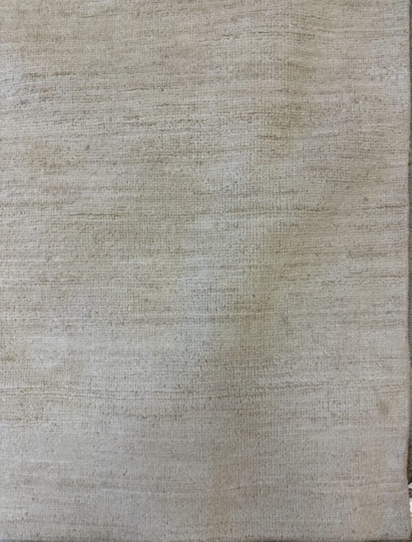 8'10x11'9 WOOL HANDKNOTTED SOLID CREAM COLOR - Image 2