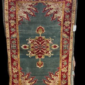 4'4X6'9 ANTIQUE TURKISH OUSHAK